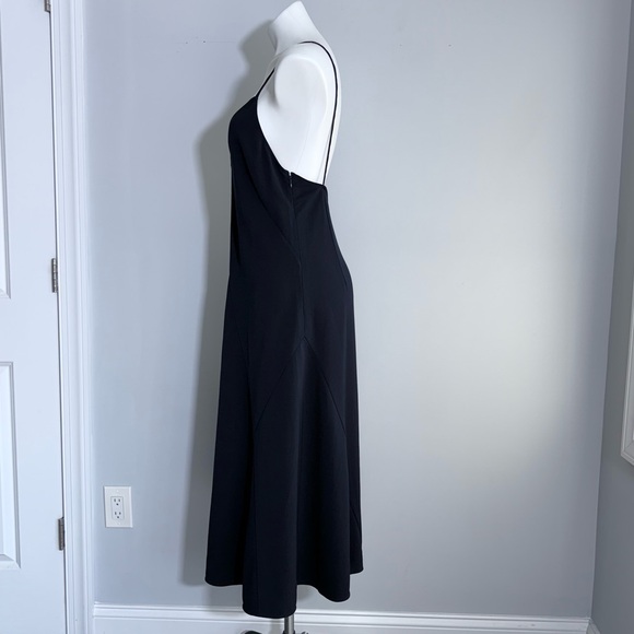 THAKOON A-Line Slip Dress in Moonlight Navy Blue Size 8 V-Neck Midi Minimalist - Picture 6 of 16
